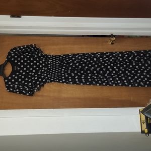 Enfocus Black and White Pocka Dot maxi dress size 10